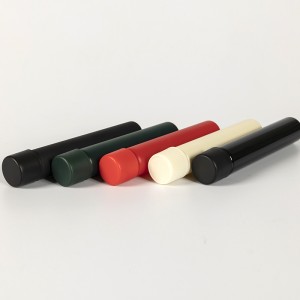 116mm Matte Black Glass Pre-Roll Tube with Childproof Lid