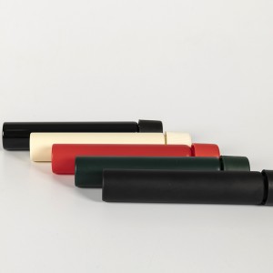 116mm Matte Black Glass Pre-Roll Tube with Childproof Lid