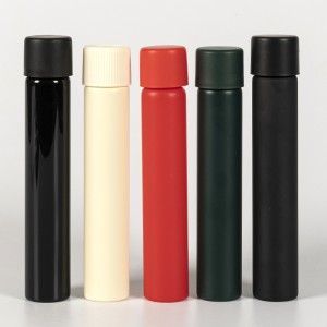 116mm Matte Black Glass Pre-Roll Tube with Childproof Lid