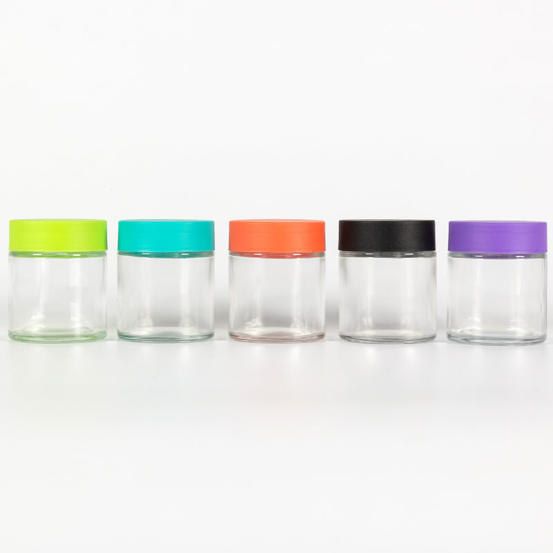 4OZ Hemp Premium Glass Jar with Flush Flat Child Resistant Lid Featured Image