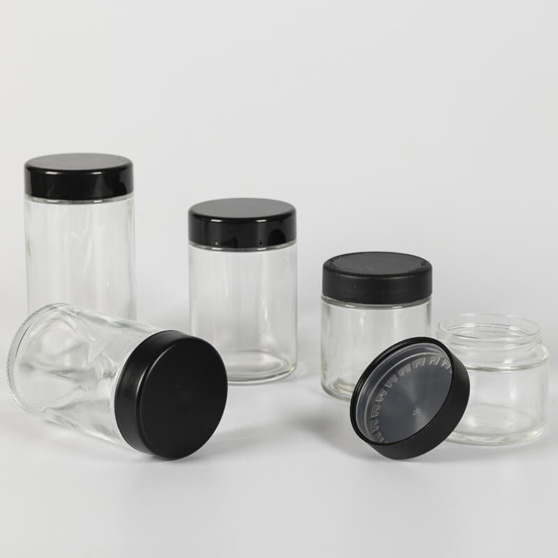 3.5G Straight Sided Glass Cannabis Jar with Smooth Childproof Lid Featured Image
