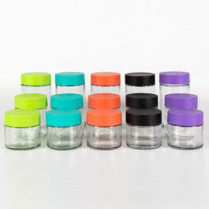 4OZ Hemp Premium Glass Jar with Flush Flat Child Resistant Lid