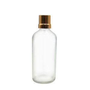 MBK 100ml Flint Glass Essential Oil Bottle with Gold Lid – Menbank