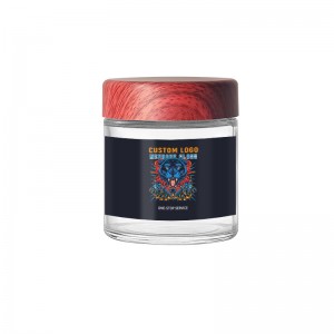 Custom 3.5g Labelled Premium Glass Jar with Childproof Lid