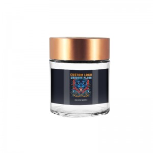 Custom 4OZ Labelled Premium Glass Jar with Metallic Childproof Lid