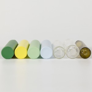 116mm Color Coating Glass Pre-Roll Tube with Wood Printed Childproof Lid
