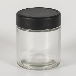 3OZ 90ml Clear Cannabis Container Jar with Child Resistant Lid