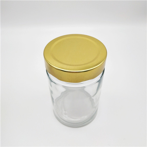 Factory made hot-sale Cold Brew Coffee Bottle - 350ML Round Glass Canning Jar Mason Jar with Gold Lid – Menbank