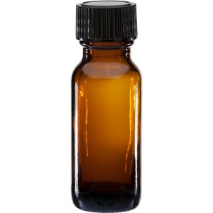 MBK Packaging 15ml Amber Glass Bottle with Phenolic Lid