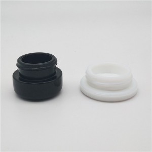 MBK packaging 3ml mini black white glass jar concentrate container – Menbank