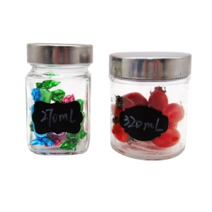 China 9OZ Glass Jar Round Glass Cansiter Jar Set