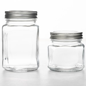 8OZ Square Glass Mason Jar for Coffee