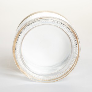 60ml Clear Glass Cream Cosmetic Jar with Bamboo Lid