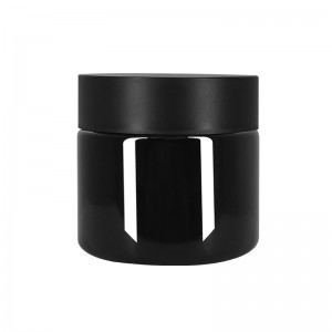 3.5g/2oz-Light-Proof-Black-Straight-Base-CR-Glass-Jar-with-Matte-Lid-for-Cannabis