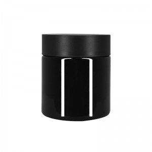 3.5g/3oz-Whole-Black-Child-Resistant-Glass-Flower-Packaging-with-CR-Lid