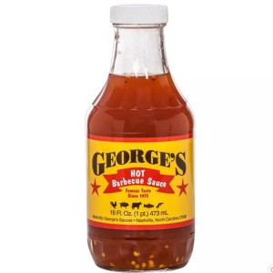 16 oz BBQ clear glass sauce bottle