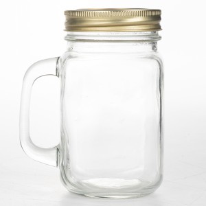 MBK Packaging Promotion 16oz Glass Mason Jar with Handle for Drinking