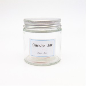 MBK Packaging 4oz clear straight side glass jar with golden alumiumum lid