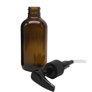 Promotion 4OZ Amber Glass Bottle with Lotion Pump