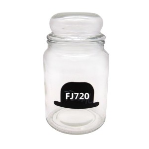 MBK Large Classic Glass Stoarge Candle Jar Container with Glass Lid