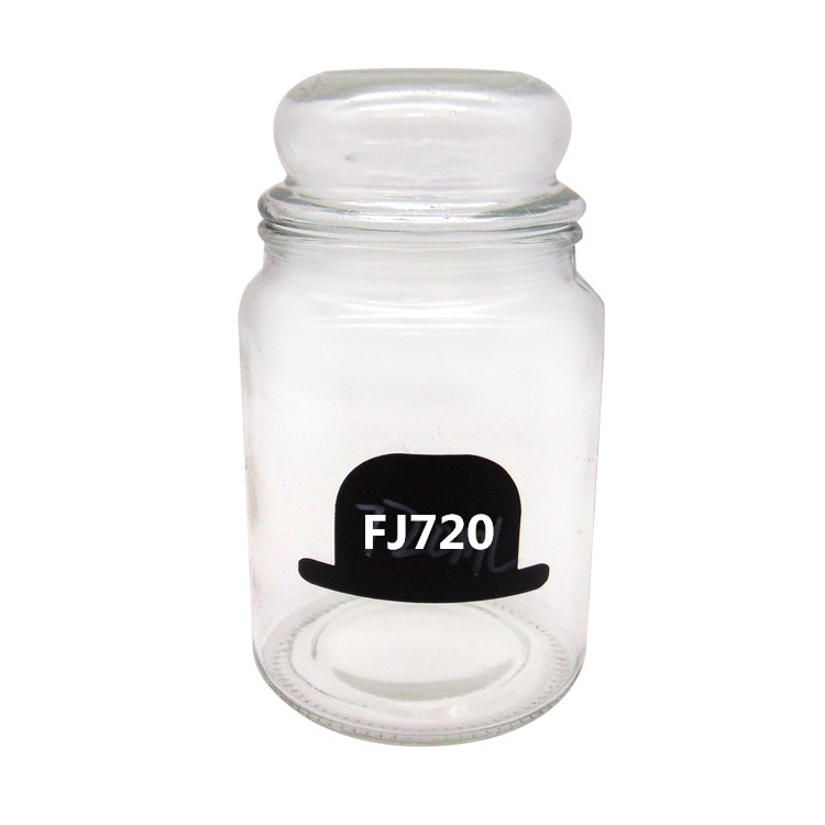 MBK Large Classic Glass Stoarge Candle Jar Container with Glass Lid Featured Image