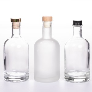 12OZ 375ml Glass Nordic Bottle with Wooden T-Cork