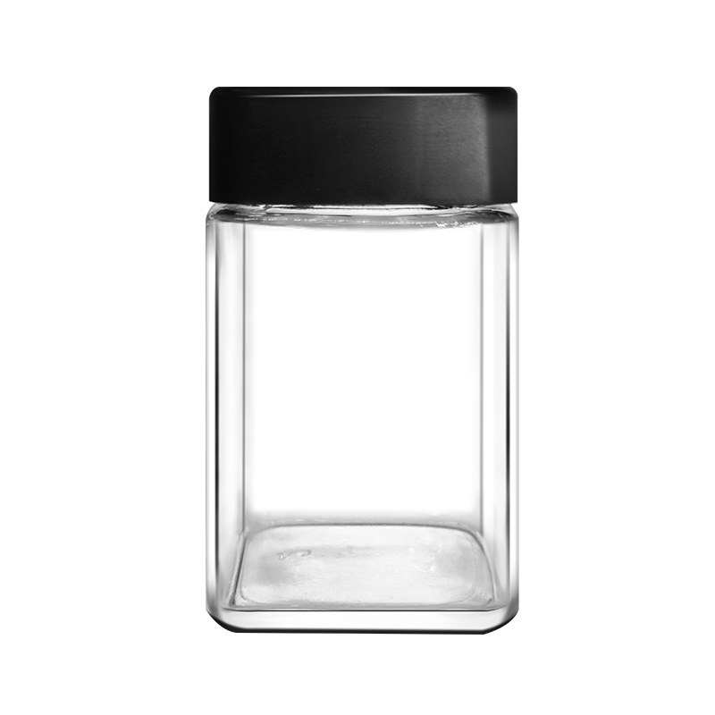 4OZ Square Glass Jar with Square Child Resistant Lid Featured Image