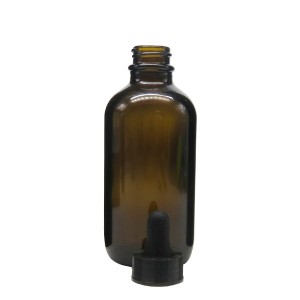 Promotion 4OZ Amber Glass Bottle with Lotion Pump