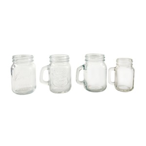 OEM Customized Pint Glass Jar – 120ml 4oz Small Glass Spice Mason Jar Set with Lid and  Handle – Menbank