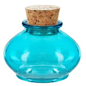 Vintage 3.4oz bean glass jar no cork