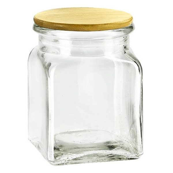 1.5OZ Flint Square Glass Bottle with Cork Featured Image