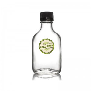200ml Flint Glass Flask Bottle with Tamper proof Lid