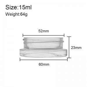 15ml Straight Side Concentrate Glass Jar with Child Resistant Lid