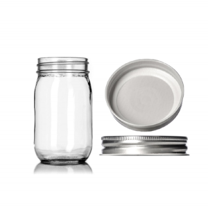 16OZ Preserving Glass Mason Jar with Lid