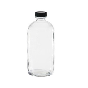16oz Clear Glass Essential Oil Bottle – Refillable Thick Glass for Aromatherapy & Carrier Oils
