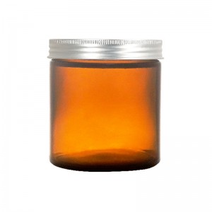16oz-Clear/Amber-Straight-Sided-Glass-Jar