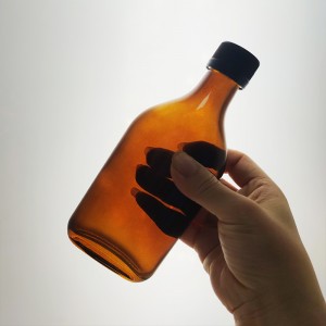 175ml Flask Amber Glass Liquor Bottle