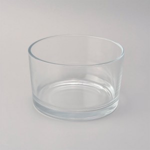 18 oz Clear Empty Scented Candle Jars with Bamboo Lid