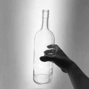 1000ml Clear Glass Alcohol Bottle with Screw Top