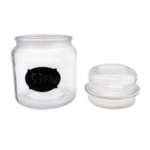Factory Cheap Hot Fermentation Lid – MBK 500ml Wide Mouth Clear Round Glass Jar with Glass Lid – Menbank