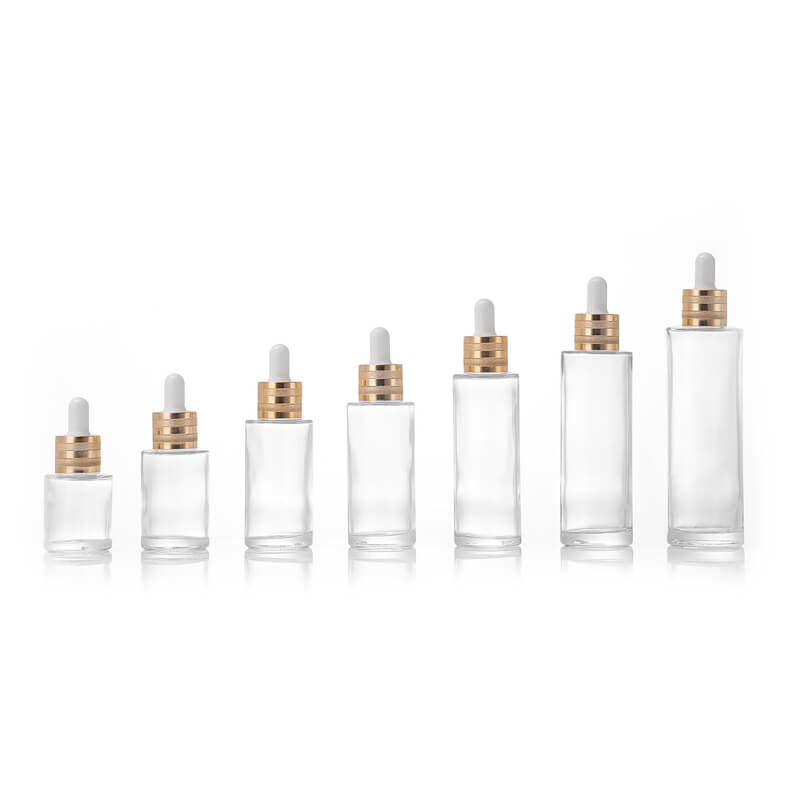 20-120ml Clear Glass Essential Oil Bottles with Aluminum Cap