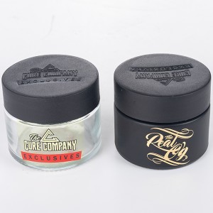 Professional China 2oz Jar – 2OZ Clear Glass Stash Jar with Black Child Proof Lid