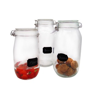 MBK Packaging 3L Glass Storage Jar With Glass Lid Stainless Steel Clip – Menbank