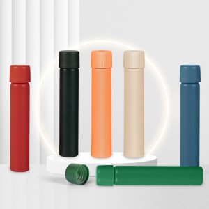 22*116mm Black Glass Pre-Roll Joint Tube with Childproof Tamper Evident Lid