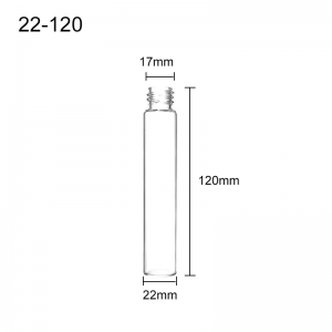 115mm Chils Resistant Glass Tube with Childproof Black Lid