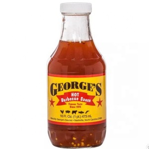 16oz BBQ Clear Glass Sauce Bottle
