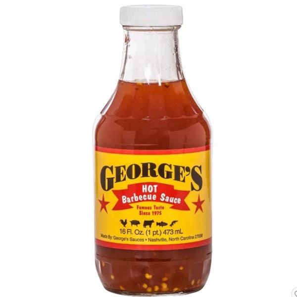 16oz BBQ Clear Glass Sauce Bottle Featured Image