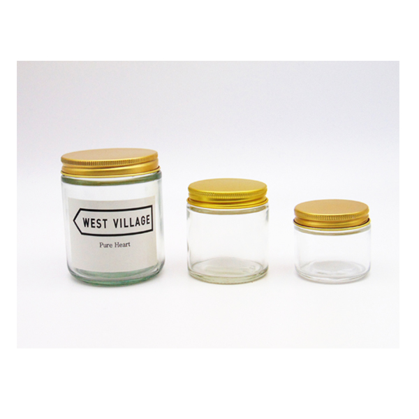 Clear Wide Mouth Glass  Jar