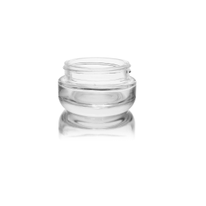 1oz Marijuana Glass Jar with Yellow Dome Cap