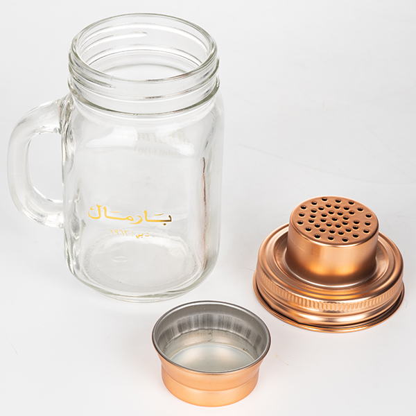 304 Stainless Steel Rose Gold Mason Jar Cocktail Shaker Lid Featured Image